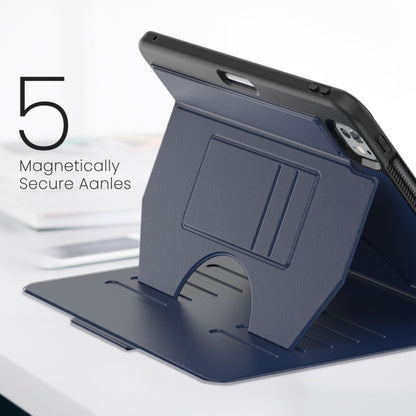 For iPad Pro 11 2025 / 2024 Notebook Magnetic Leather Tablet Case(Navy Blue) by bashfashion