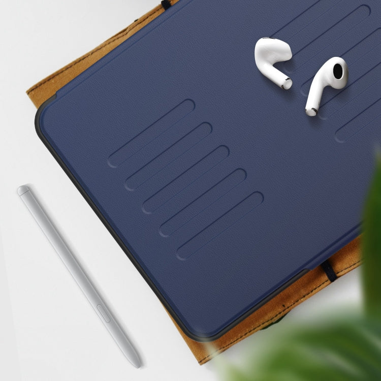 For iPad Pro 11 2025 / 2024 Notebook Magnetic Leather Tablet Case(Navy Blue) by bashfashion