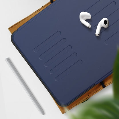 For iPad Pro 11 2025 / 2024 Notebook Magnetic Leather Tablet Case(Navy Blue) by bashfashion