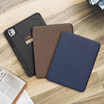 For iPad Pro 11 2025 / 2024 Notebook Magnetic Leather Tablet Case(Navy Blue) by bashfashion