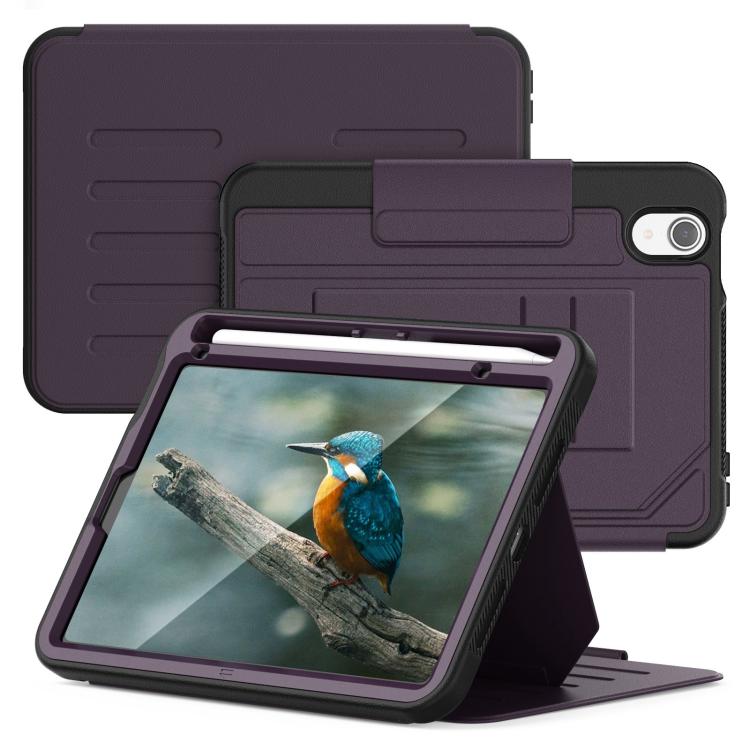 For iPad mini 2024 / mini 6 Notebook Magnetic Leather Tablet Case(Purple) by bashfashion