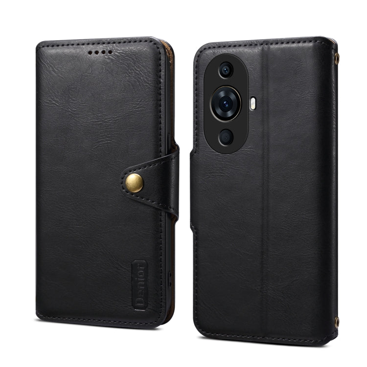 For Huawei nova 11 Pro Denior Cowhide Texture Wallet Style Leather Phone Case(Black) by Denior