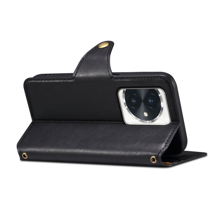 For Honor 100 Denior Cowhide Texture Wallet Style Leather Phone Case(Black) by Denior