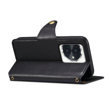 For Honor 100 Denior Cowhide Texture Wallet Style Leather Phone Case(Black) by Denior