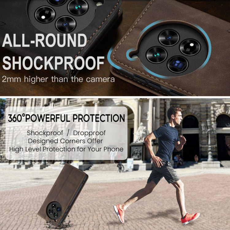 For OnePlus 12 CaseMe 013 Multifunctional Horizontal Flip Leather Phone Case(Coffee) by CaseMe