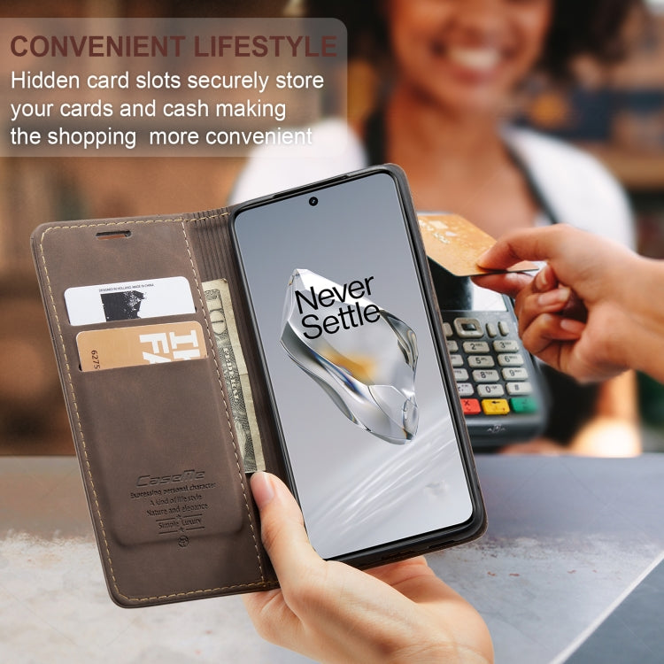 For OnePlus 12 CaseMe 013 Multifunctional Horizontal Flip Leather Phone Case(Coffee) by CaseMe