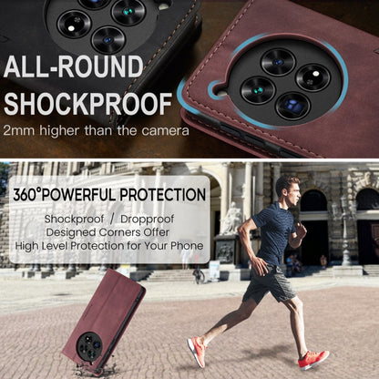 For OnePlus 12 CaseMe 013 Multifunctional Horizontal Flip Leather Phone Case(Wine Red) by CaseMe