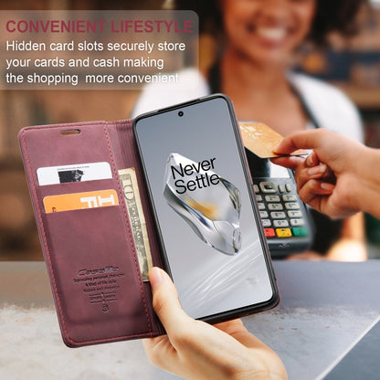 For OnePlus 12 CaseMe 013 Multifunctional Horizontal Flip Leather Phone Case(Wine Red) by CaseMe