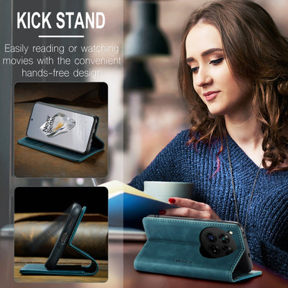 For OnePlus 12 CaseMe 013 Multifunctional Horizontal Flip Leather Phone Case(Blue) by CaseMe