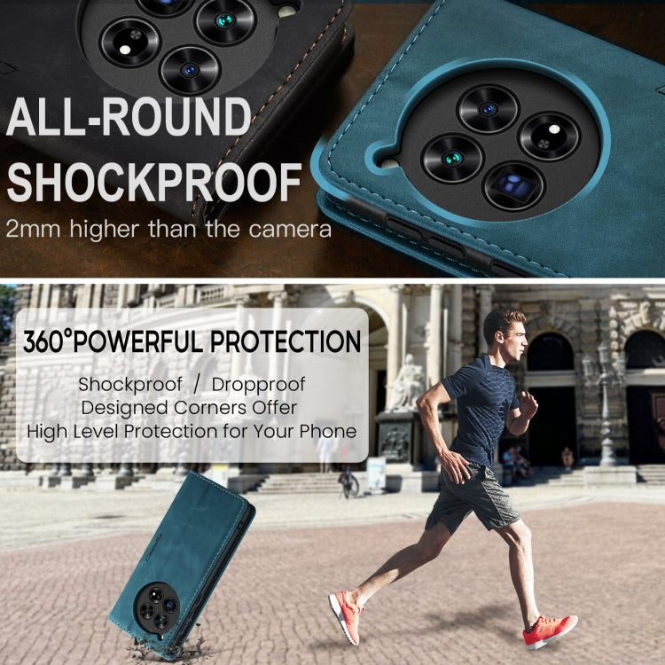 For OnePlus 12 CaseMe 013 Multifunctional Horizontal Flip Leather Phone Case(Blue) by CaseMe