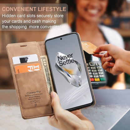 For OnePlus 12 CaseMe 013 Multifunctional Horizontal Flip Leather Phone Case(Brown) by CaseMe