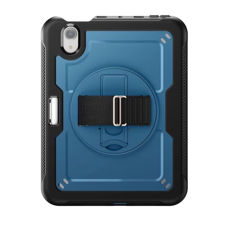 For iPad mini 2024 / mini 6 Honeycomb Hand Grip Turntable Stand Tablet Case(Navy Blue) by bashfashion