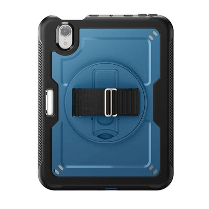 For iPad mini 2024 / mini 6 Honeycomb Hand Grip Turntable Stand Tablet Case(Navy Blue) by bashfashion