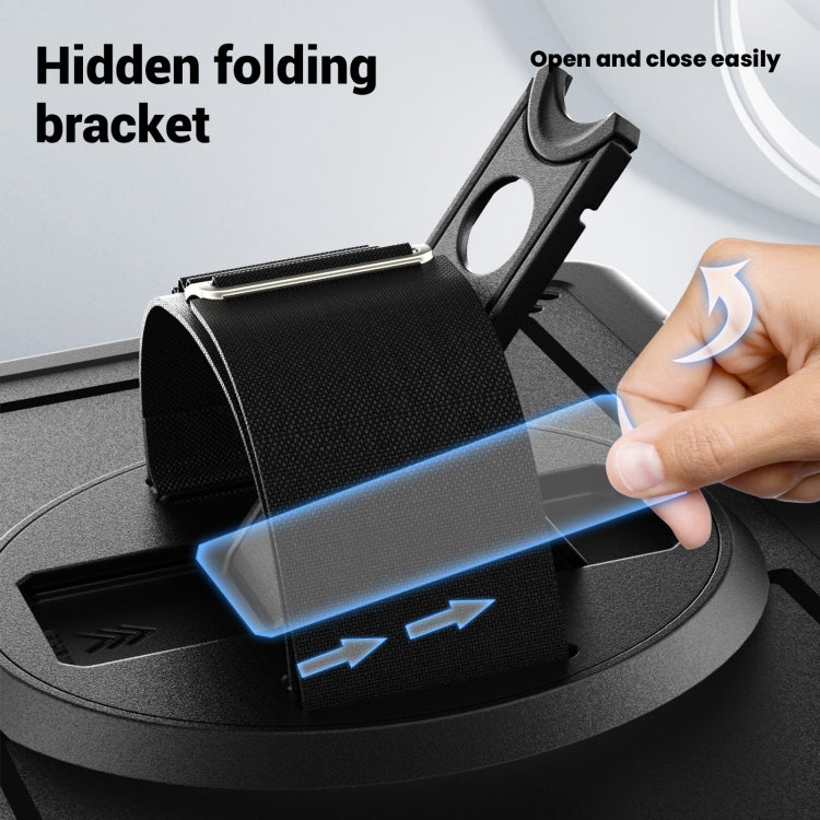 For Samsung Galaxy Tab A11+ / A9+ Honeycomb Hand Grip Turntable Stand Tablet Case(Black) by bashfashion