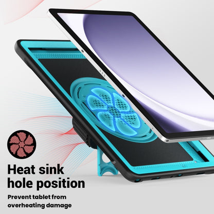 For Samsung Galaxy Tab A11+ / A9+ Honeycomb Hand Grip Turntable Stand Tablet Case(Light Blue) by bashfashion