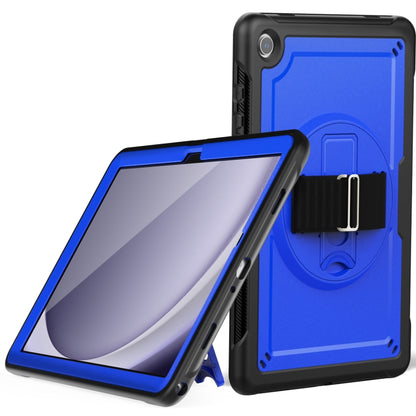 For Samsung Galaxy Tab A11+ / A9+ Honeycomb Hand Grip Turntable Stand Tablet Case(Dark Blue) by bashfashion