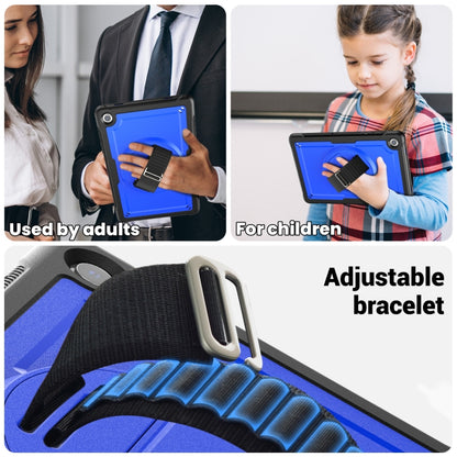 For Samsung Galaxy Tab A11+ / A9+ Honeycomb Hand Grip Turntable Stand Tablet Case(Dark Blue) by bashfashion