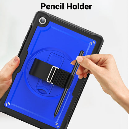 For Samsung Galaxy Tab A11+ / A9+ Honeycomb Hand Grip Turntable Stand Tablet Case(Dark Blue) by bashfashion