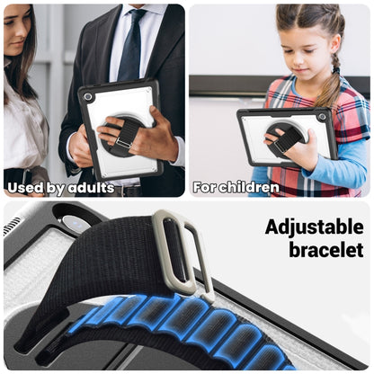 For Samsung Galaxy Tab A11+ / A9+ Honeycomb Hand Grip Turntable Stand Tablet Case(Transparent) by bashfashion