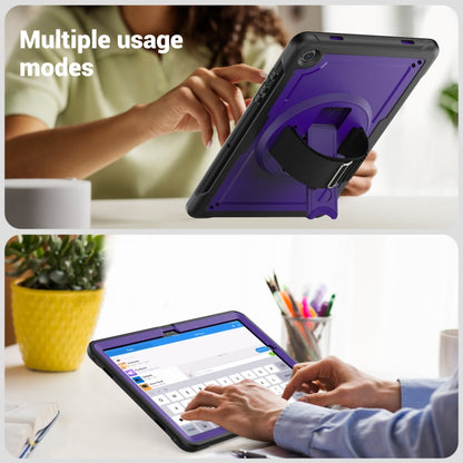 For Samsung Galaxy Tab A11+ / A9+ Honeycomb Hand Grip Turntable Stand Tablet Case(Purple) by bashfashion