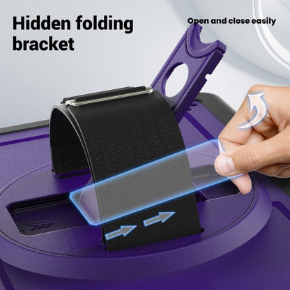 For Samsung Galaxy Tab A11+ / A9+ Honeycomb Hand Grip Turntable Stand Tablet Case(Purple) by bashfashion