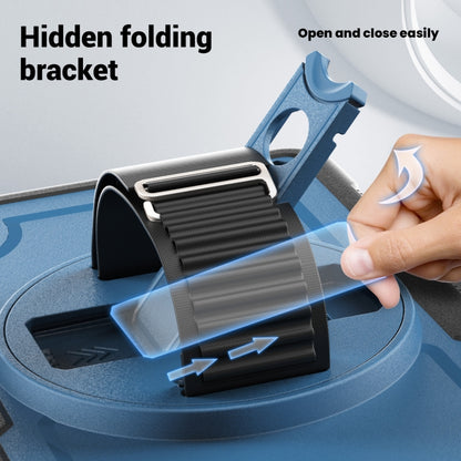 For Samsung Galaxy Tab A11 / A9 Honeycomb Hand Grip Turntable Stand Tablet Case(Navy Blue) by bashfashion