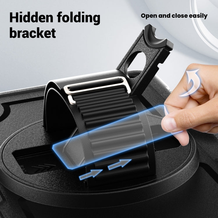 For Samsung Galaxy Tab A11 / A9 Honeycomb Hand Grip Turntable Stand Tablet Case(Black) by bashfashion