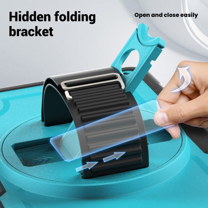 For Samsung Galaxy Tab A11 / A9 Honeycomb Hand Grip Turntable Stand Tablet Case(Light Blue) by bashfashion