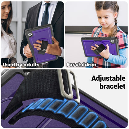 For Samsung Galaxy Tab A11 / A9 Honeycomb Hand Grip Turntable Stand Tablet Case(Purple) by bashfashion