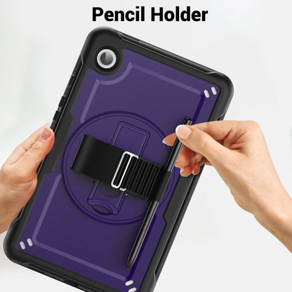 For Samsung Galaxy Tab A11 / A9 Honeycomb Hand Grip Turntable Stand Tablet Case(Purple) by bashfashion