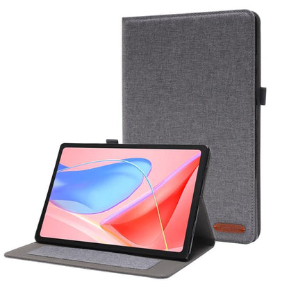 For Lenovo ZhaoYang K10C 2025 Fabric Texture Horizontal Flip Leather Tablet Case(Grey) by bashfashion