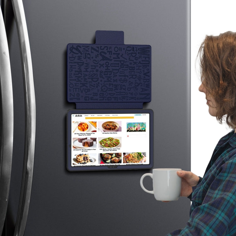 For Samsung Galaxy Tab A11+ / A9+ Notebook Magnetic Leather Tablet Case(Navy Blue) by bashfashion