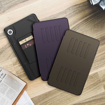 For Samsung Galaxy Tab A11 / A9 Notebook Magnetic Leather Tablet Case(Brown) by bashfashion