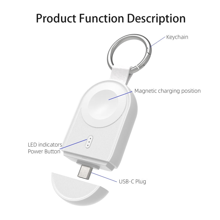 For Apple Watch / AirPods Series U20A Portable Magnetic Wireless Charger(White) by bashfashion