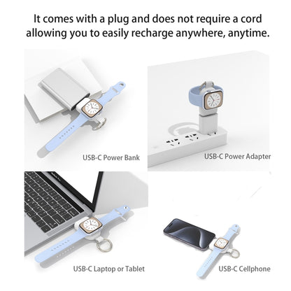 For Apple Watch / AirPods Series U20A Portable Magnetic Wireless Charger(Black) by bashfashion