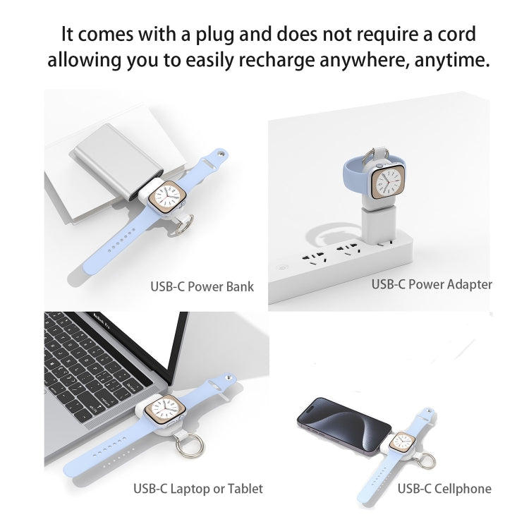 For Apple Watch / AirPods Series U20A Portable Magnetic Wireless Charger(White) by bashfashion