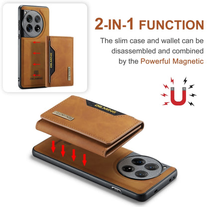 For OnePlus 12 DG.MING M2 Series 3-Fold Multi Card Bag + Magnetic Phone Case(Brown) by DG.MING