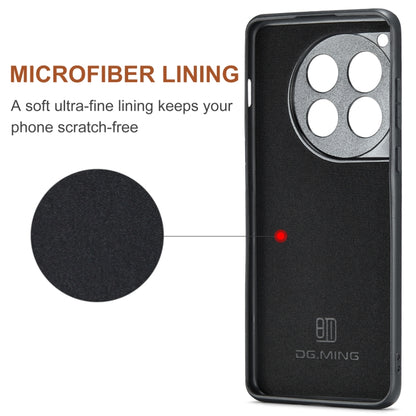 For OnePlus 12 DG.MING M2 Series 3-Fold Multi Card Bag + Magnetic Phone Case(Brown) by DG.MING