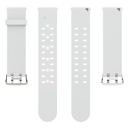 For Apple Watch Ultra 2 49mm Luminous Colorful Light Silicone Watch Band(Light Grey) by bashfashion