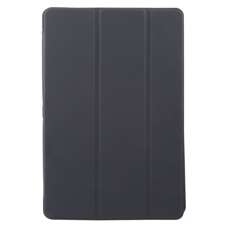 For Lenovo Tab P12 12.7 2025 Tri-fold Silicone Leather Tablet Case(Black) by bashfashion