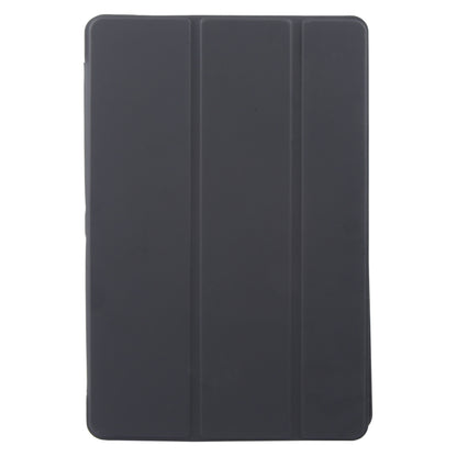 For Lenovo Tab P12 12.7 2025 Tri-fold Silicone Leather Tablet Case(Black) by bashfashion