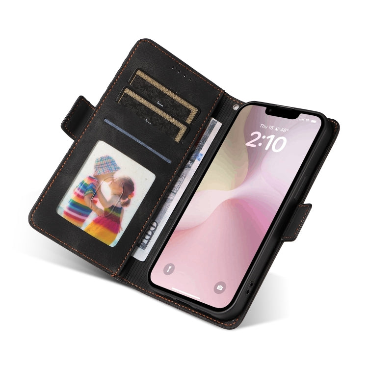 For iPhone SE 2024 Embossed Rhombus Starry Leather Phone Case(Black) by bashfashion