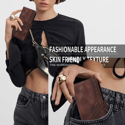 For iPhone SE 2024 Embossed Rhombus Starry Leather Phone Case(Brown) by bashfashion