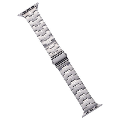 For Apple Watch Ultra 49mm Stainless Steel Watch Band(Silver) by bashfashion