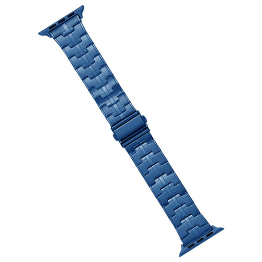 For Apple Watch Series 7 45mm Stainless Steel Watch Band(Blue) by bashfashion