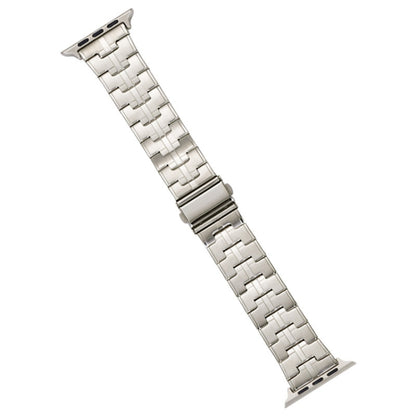 For Apple Watch SE 40mm Stainless Steel Watch Band(Starlight) by bashfashion