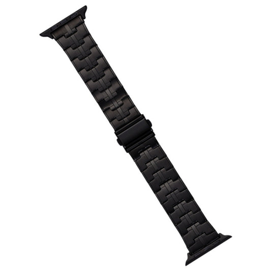 For Apple Watch Series 3 38mm Stainless Steel Watch Band(Black) by bashfashion