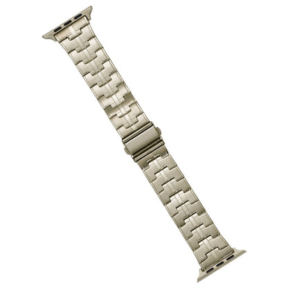 For Apple Watch 38mm Stainless Steel Watch Band(Titanium) by bashfashion