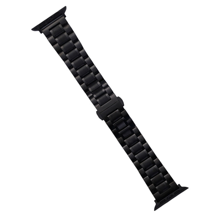 For Apple Watch Ultra 2 49mm Five-Beads Stainless Steel Watch Band(Black) by bashfashion