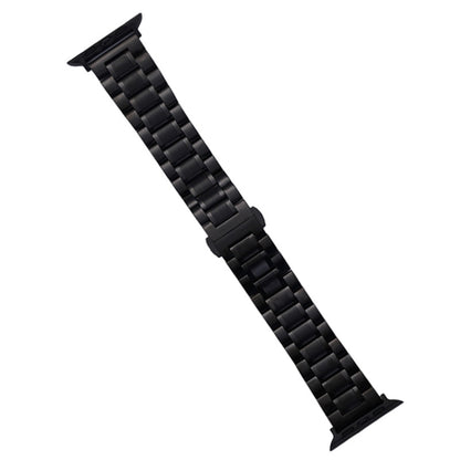 For Apple Watch Ultra 2 49mm Five-Beads Stainless Steel Watch Band(Black) by bashfashion